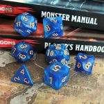 Dés variés avec effet marbré pour RPG