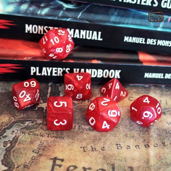 Set de dés marbrés pour jeux de rôle - vue 2