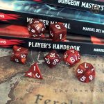 Dés de JDR marbrés colorés pour gamers