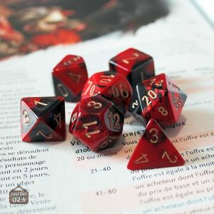 Set de dés marbrés pour jeux de rôle