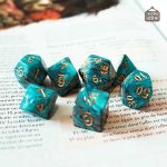 Set de dés colorés pour jeux de rôle