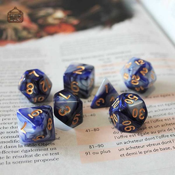 Dés marbrés, essentiel pour vos aventures