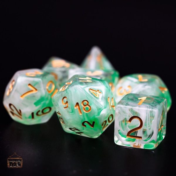Dés de jeu marbrés, assortiment attrayant