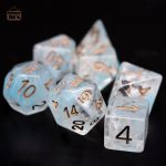 Set de dés colorés transparents pour RPG