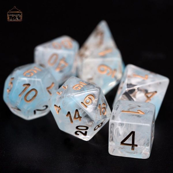 Set de dés colorés transparents pour RPG