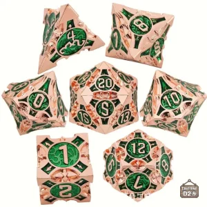 Set de dés en métal pour jeux de rôle