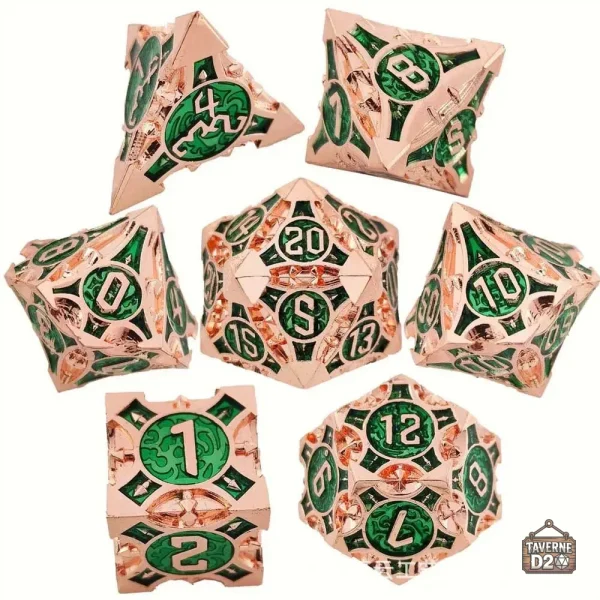 des-jdr-metal-1 Set de dés en métal pour jeux de rôle