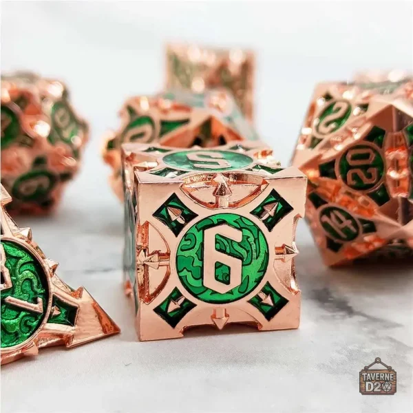 Accessoires de jeu : set de dés métalliques