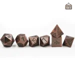 Set de dés en métal brossé pour jeux de rôle