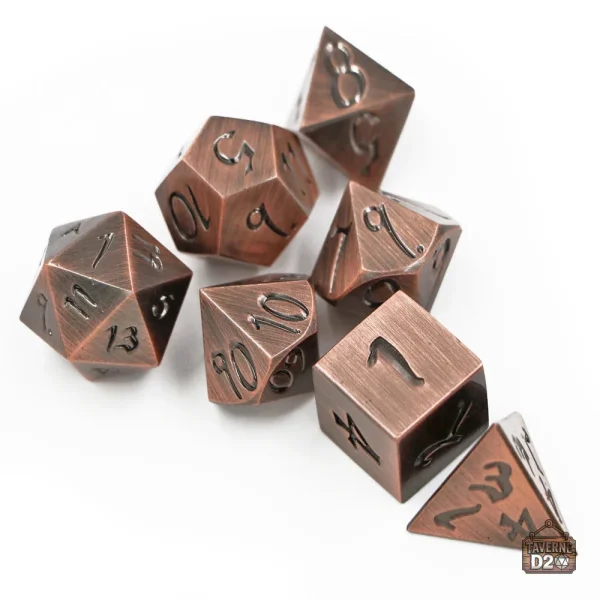 Accessoires de jeu : dés en métal pour RPG
