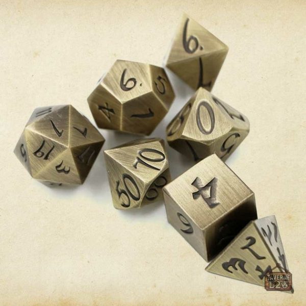 Dés de jeu en métal, finition brossée, pour collectionneur