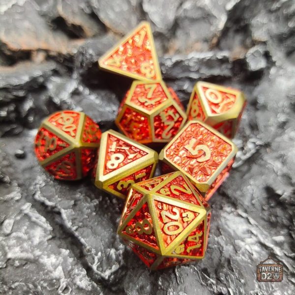 Dés en métal pour univers de jeu