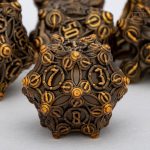 Dés en métal pour JDR, design nain attrayant