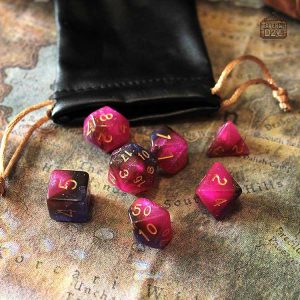 Set de dés nébuleuse pour jeux de rôle