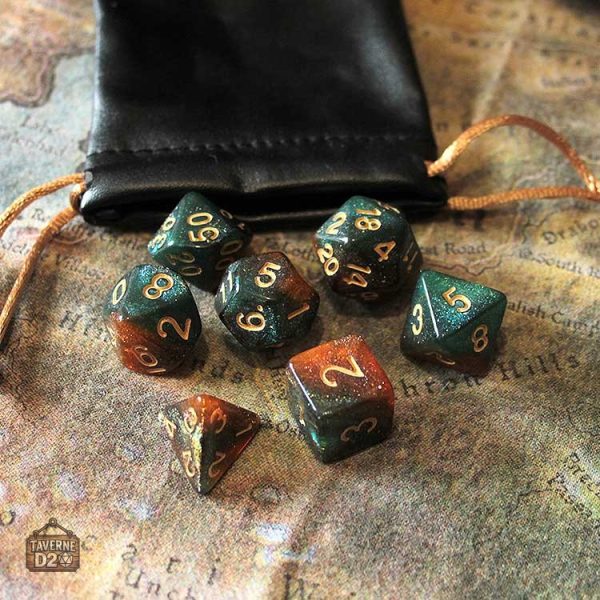 Set de dés brillant pour jeux de société
