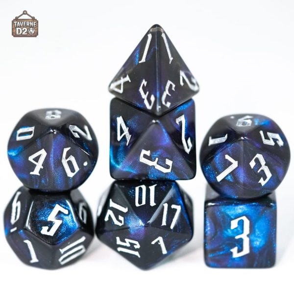 des-jdr-nebuleuse-celeste-1 Set de dés Nébuleuse Céleste pour jeux de rôle