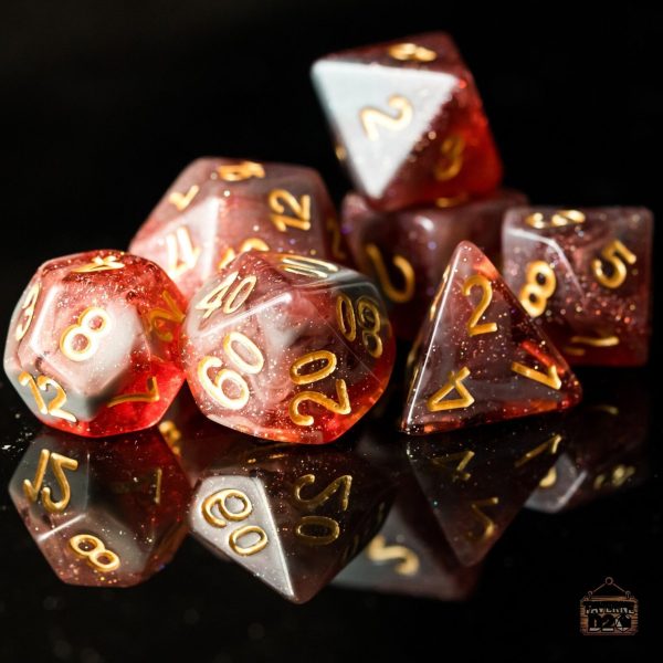 Dés Nébuleuse Rouge pour jeux de rôle