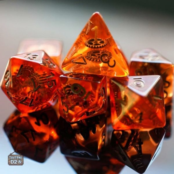 des-jdr-steampunk-1 Dés de JDR Steampunk en métal pour jeux de rôle