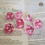 Dés de jeu de rôle en matériau transparent, durable et léger