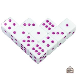 Dés de jeux blancs pour des parties amusantes
