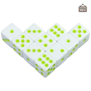 Jeu de dés blancs pour soirées ludiques