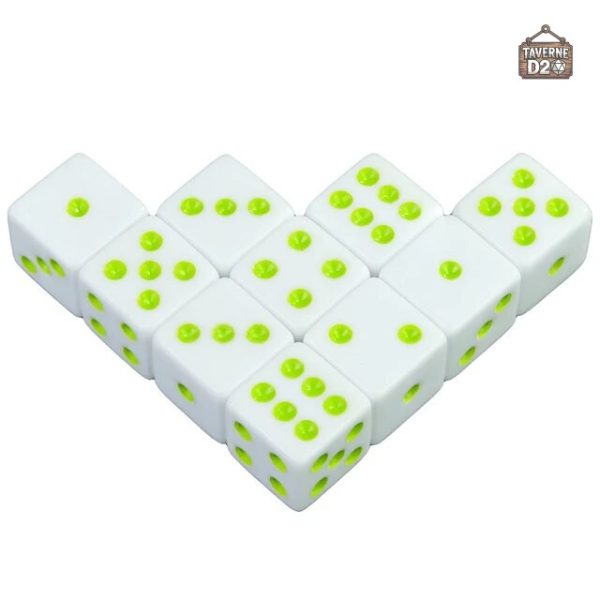 Jeu de dés blancs pour soirées ludiques