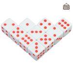Dés de jeux en blanc, polyvalents et élégants