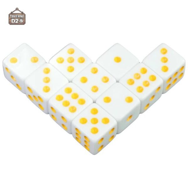 Dés de jeux en couleur blanche pour tous les âges