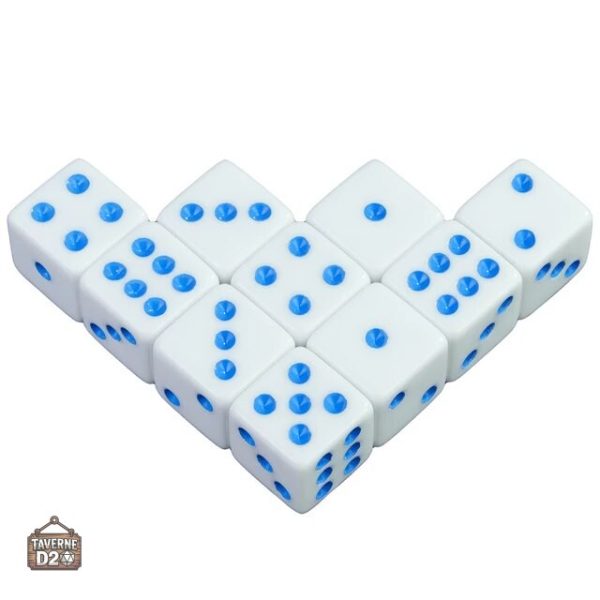 Dés blancs, idéaux pour les jeux de rôle