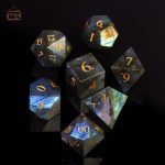 Dés en Labradorite, jeu de dés en pierre naturelle