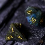 Dés en Labradorite, dés uniques pour jeux de société