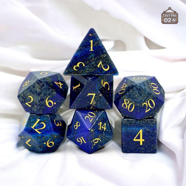 des-lazulite-1 Dés en Lazulite, pierre naturelle pour jeux de société