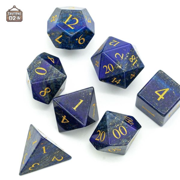 Dés en Lazulite, parfaits pour les amateurs de jeux