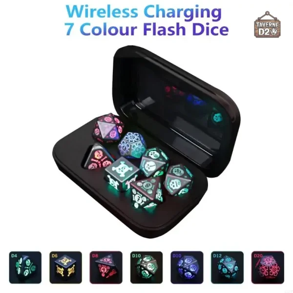 Set de dés avec éclairage LED pour joueurs passionnés