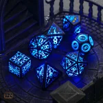 Dés LED lumineux avec motif flocon de neige