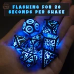 Dés de jeu LED avec design flocon de neige