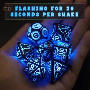 Dés de jeu LED avec design flocon de neige