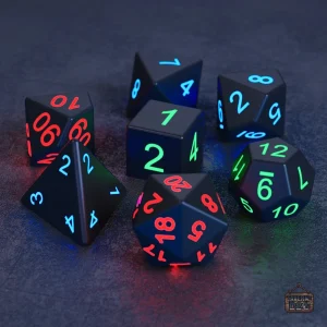 Set de dés lumineux avec LED colorées