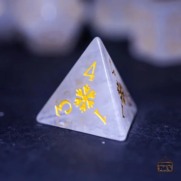 Dés en cristal blanc, ajout esthétique pour vos jeux