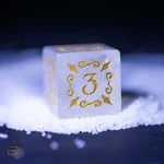 Dés Magiques, design en cristal blanc raffiné