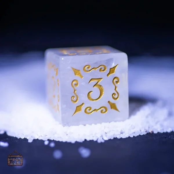 Dés Magiques, design en cristal blanc raffiné