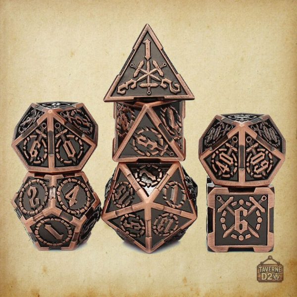 Dés en métal élégants pour vos parties de jeu