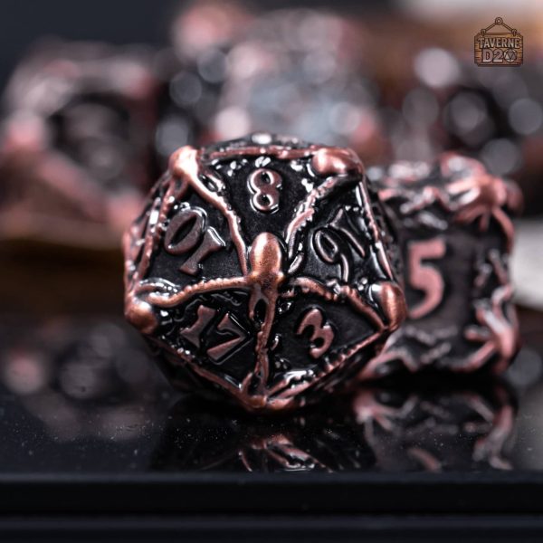Kit de dés en métal inspiré par Cthulhu