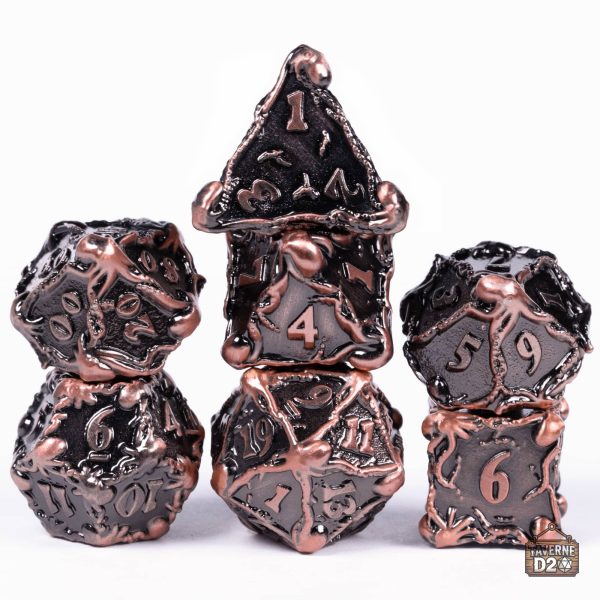 Set de dés métalliques thématiques Cthulhu