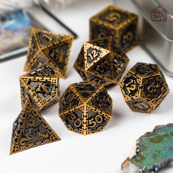 des-metal-chaine-dragon-1 Set de dés en métal - Chaines du Dragon
