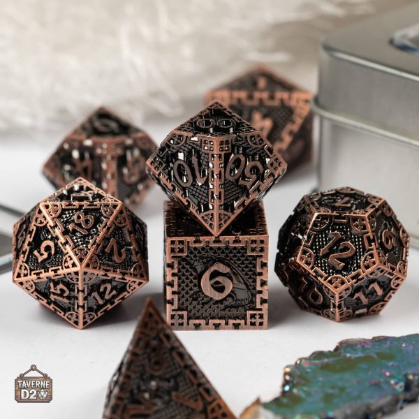 Accessoire de jeu : dés en métal dragon
