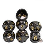 Set de dés en métal écailles de serpents