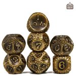 Dés en métal écailles pour passionnés de jeux