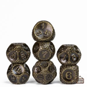 Dés en métal inspirés des écailles de serpent