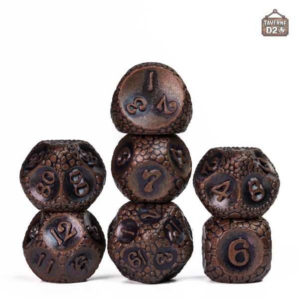 Set de dés écailles de serpents en métal